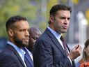 Railliement pour Montréal director Marc-Antoine Desjardins, right, joined forces with Balarama Holness of the Montreal Movement, left, in September.