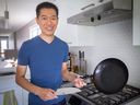 Wil Yeung from Amherstburg in his kitchen where he records content for his Yeung Man Cooking YouTube channel.  Photographed on September 30, 2021.