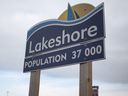 A Lakeshore Municipality sign is displayed on County Road 22, Thursday, Dec. 31, 2020. 