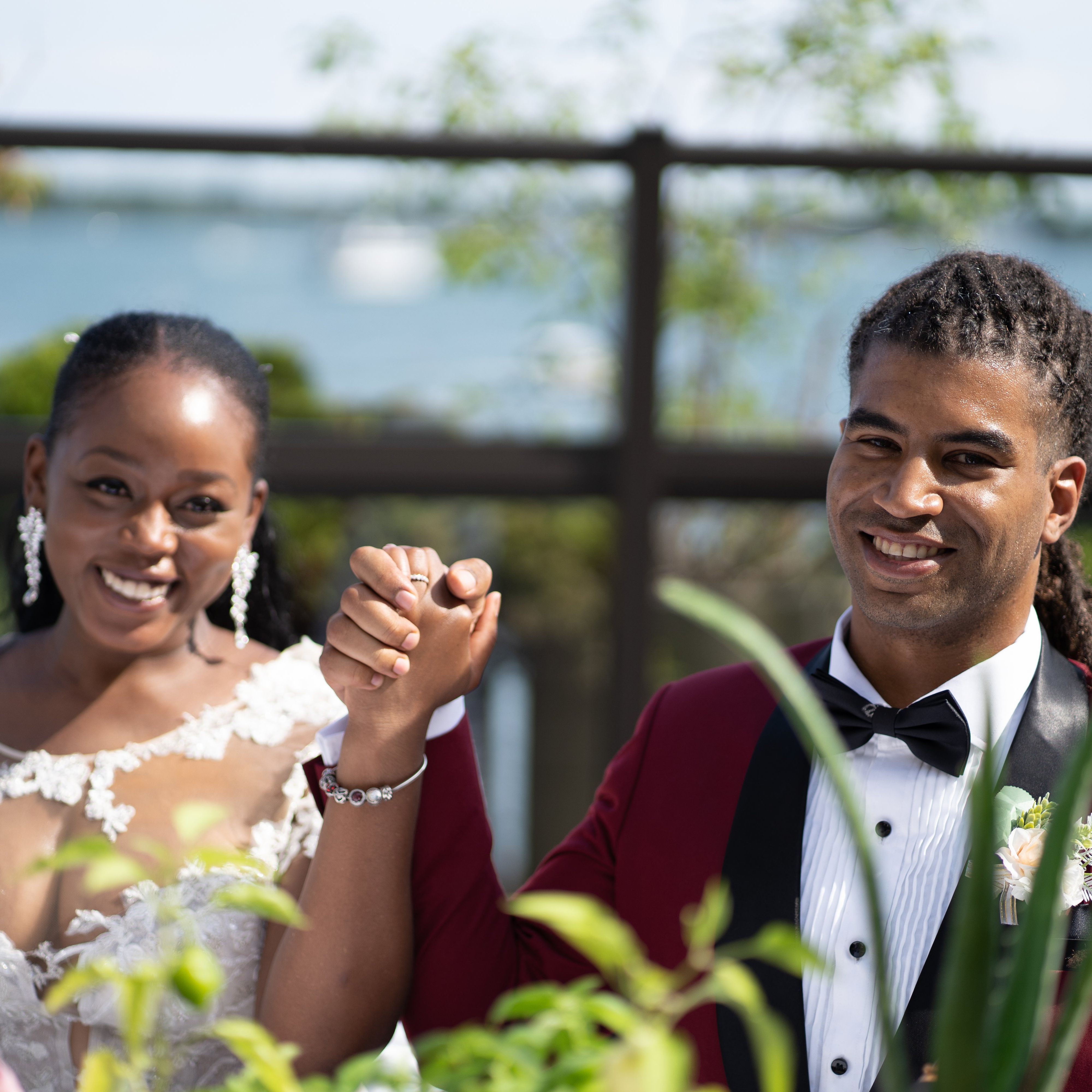 When July 2020 rolled around, the couple decided to elope in an intimate outdoor ceremony at Westin Harbor Castle and then celebrate with their loved ones once it was safer.