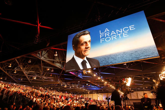 Campaign meeting of Nicolas Sarkozy, in Marseille, February 19, 2012.