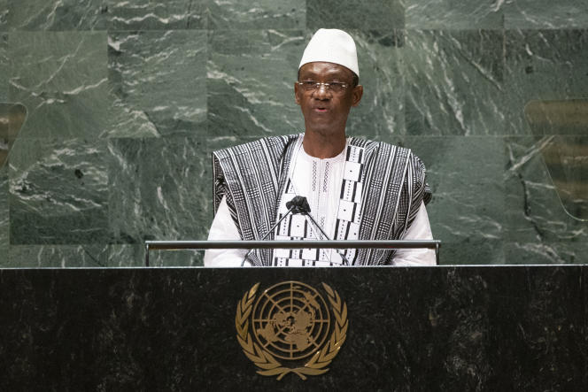 Malian Transitional Prime Minister Choguel Kokalla Maïga at the United Nations, September 25, 2021, in New York.
