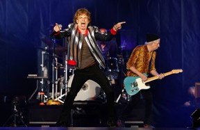 Mick Jagger and Keith Richards perform during the Rolling Stones No Filter tour in St. Louis.