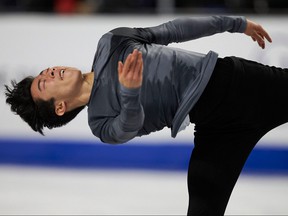 Nathan Chen from the United States skates his short program in the men's competition at Skate Canada International in Vancouver.