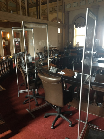 The cost of upgrading the council chamber to add public safety measures is about $ 66,000, an expense councilors don't want to do at this time.
