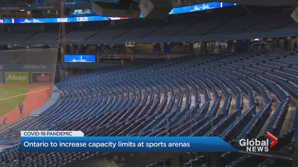 Click to Play Video: 'Ontario to Increase Capacity Limits at Sports Stadiums'