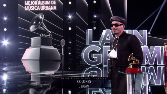 J Balvin at the Latin Grammy Awards