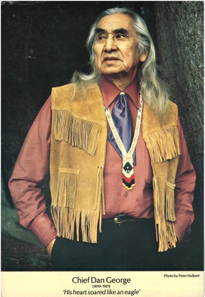 A Peter Hulbert photo of Chief Dan George was printed after George passed away in 1981.