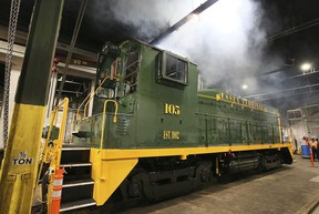 The revised number 105 of the Essex Terminal Railway is displayed in the Windsor Yard on Monday.