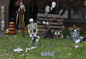 Homes on Conference Blvd. on the east end of Scarborough were ready for Halloween on Saturday, Oct. 30, 2021.