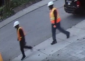 Two men disguised as construction workers are wanted in a home invasion that occurred near Yonge St. and Eglinton Ave. on September 27, 2018 (Chris Doucette / Toronto Sun / Postmedia Network).