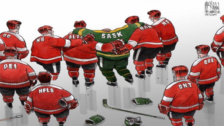 Click to play video: 'Canadian editorial cartoonist explains how he came up with the idea for the Humboldt Broncos cartoon'