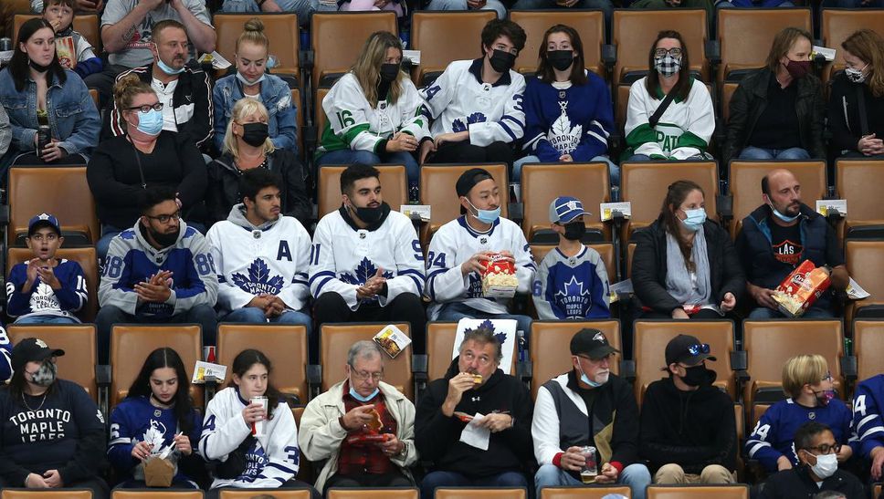The stands were more than half full for Saturday night's final preseason game at Scotiabank Arena, where the Leafs are expecting a full-capacity crowd for Wednesday's opener.