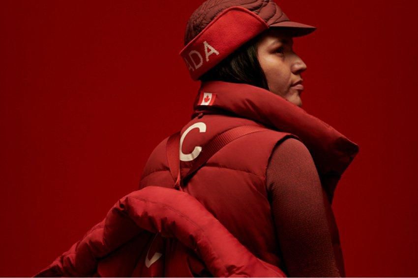 All items in the new Canadian Olympic collection are customizable, including parkas, which can hang from the shoulders.