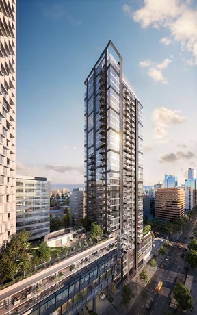 There will be 239 one- to three-bedroom residences in a 36-story tower when 2 Burrard Place is complete.