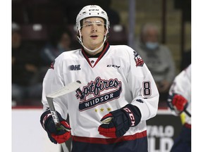 Newly acquired defender Nathan Ribau received an assist in his debut for the Windsor Spitfires on Thursday.