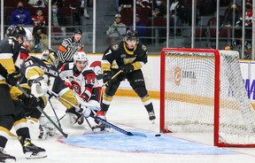 Russian importer Vsevolod Gaidamak opens the scoring when the Ottawa 67 win their first home game 3-1 against Kingston Frontenac.