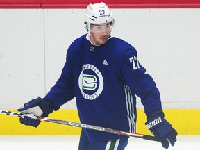 Travis Hamonic has yet to be at Canucks training camp.  The team has not disclosed why he has been absent.