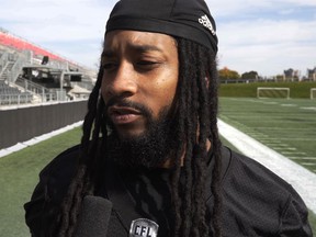 Defensive back Sherrod Baltimore hasn't played since he was injured in the Redblacks' season opener seven games ago, but is expected to play Monday in Montreal.