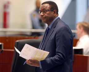 Michael Thompson speaks during the city council meeting in Toronto, Ontario.  Wednesday March 27, 2019 (Dave Abel / Toronto Sun / Postmedia Network)