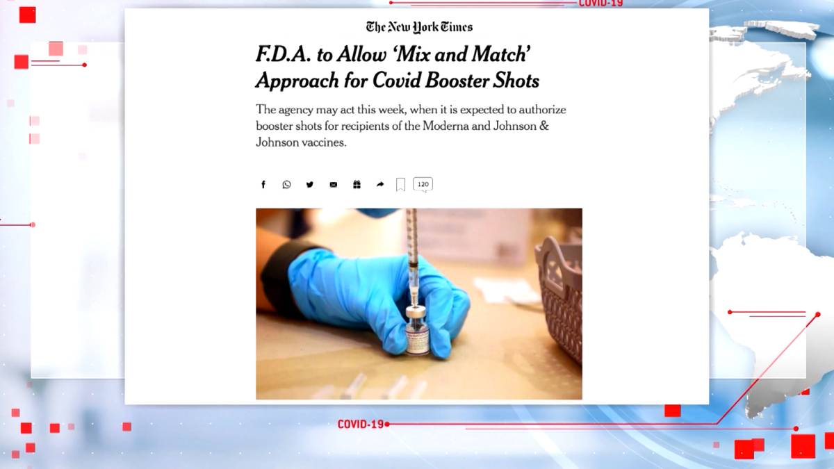 Click to play video: 'FDA is set to authorize mixing and pairing for third booster injections of COVID-19 in the US.'