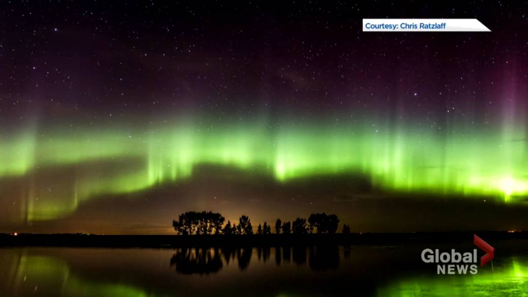 Click to play video: 'Northern lights can look different to different people'