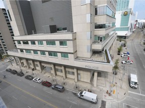 All Windsor Police employees will have until November 26 to show that they are doubly vaccinated or that they are being granted leave without pay.  Here, on Friday, April 23, 2021, the downtown police headquarters is shown.