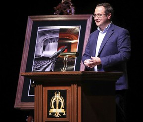 MP Irek Kusmierczyk (L - Windsor-Tecumseh) speaks at a press conference Tuesday at the Capitol Theater.