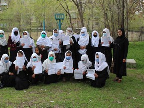 The class of 2021 from Abdul Hadi Dawi High School in Kabul are recipients of emergency aid raised for women and girls in the country in Voices for Home: A Benefit for Women in Afghanistan organized in Cultch by Canadian Women for Women in Afghanistan.