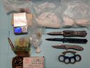 Drugs and weapons seized by the Windsor Police Service DIGS unit following an arrest on November 8, 2021.