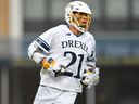 Former Coquitlam Adanac Reid Bowering, who played college lacrosse for the Drexel Dragons, dressed for the first time this weekend with the Vancouver Warriors.