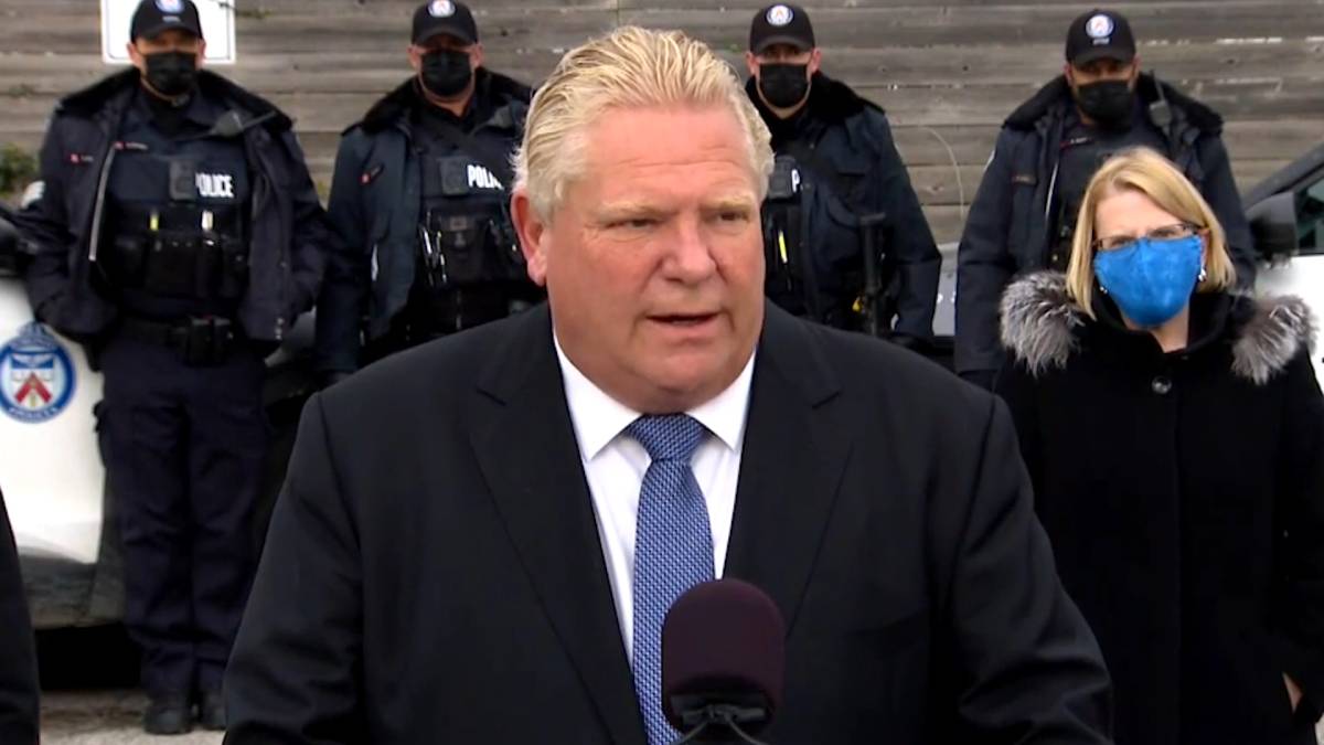 Click to play video: 'COVID-19: Ford Says Ontario Will Be' Very Cautious 'Introducing Symptomatic Testing In Pharmacies'