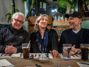 The first episode of Corner Booth, a Montreal current affairs podcast featuring Bill Brownstein, Lesley Chesterman, and Aaron Rand, was recorded at Restaurant Greenspot in Montreal on November 11, 2021.
