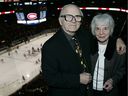 Montreal Gazette hockey writer Red Fisher, seen with his wife, Tillie, was honored on November 25, 2006 for more than half a century of authoritative coverage of the Canadiens.  And it wasn't over yet.