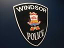 Badge of the Windsor Police Service on the headquarters of the center.