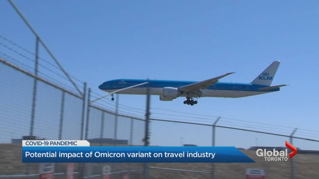 Click to play video: 'Impact of the Omicron COVID-19 variant on travel'