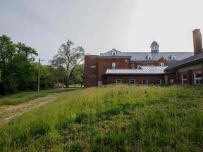 A view of the rear of the former Mohawk Institute residential school in Brantford.