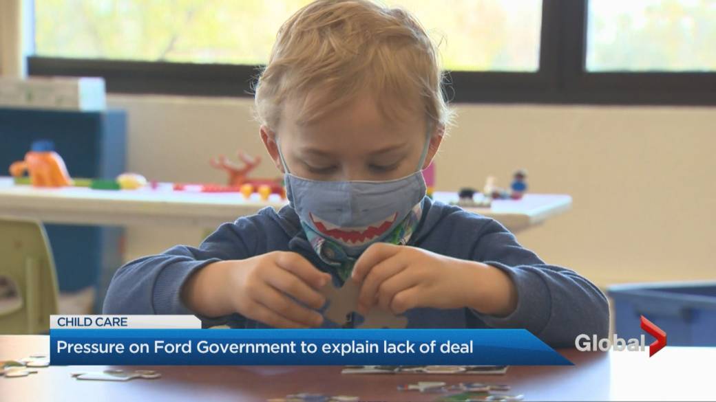Click to play video: 'Ford government continues to be pressured by lack of child care agreement'