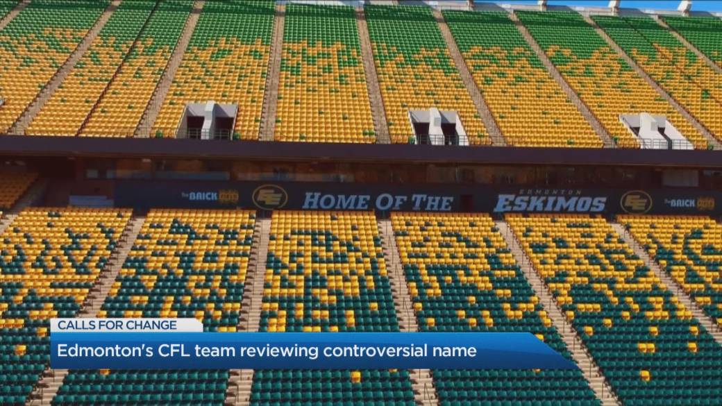 Click to play video: 'Edmonton CFL team reviews controversial name amid public pressure'