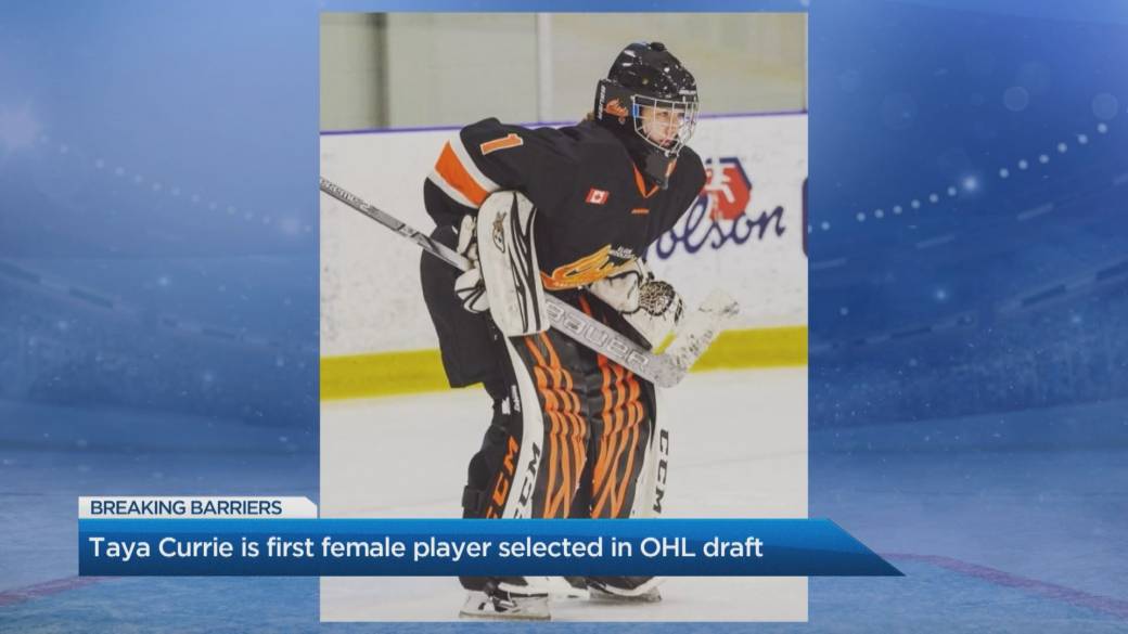 Click to play video: 'OHL's first female draft pick talks about breaking barriers on ice'