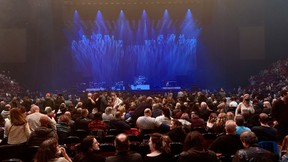 Fans settle in before the start of Genisis's concert at the Bell Center in Montreal on Monday, November 22, 2021.