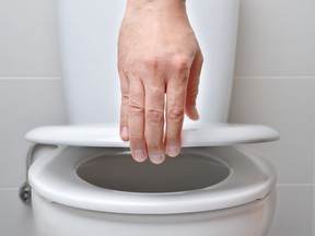 Toilet seat up or down?  Amy is inundated with the reader's response to a question about bathroom etiquette.