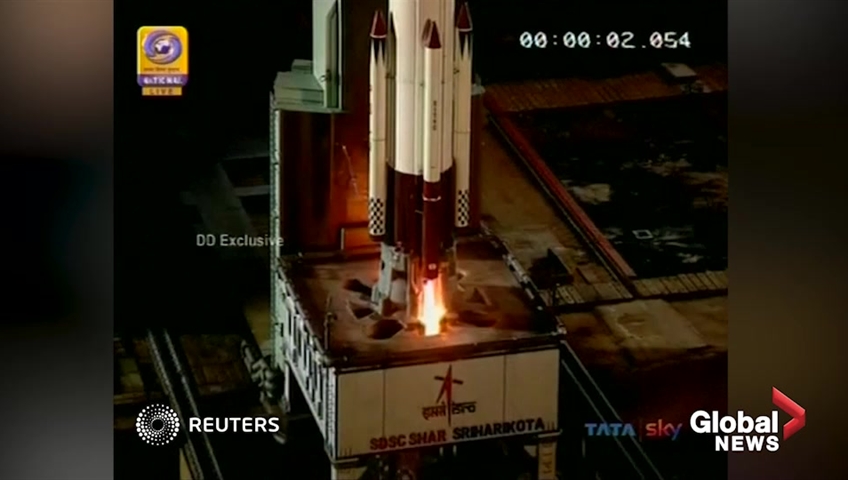 Click to Play Video: 'India Successfully Launches Earth Observation Satellite'