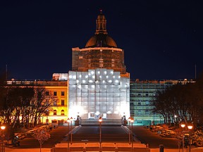 The Alberta Legislature building in Edmonton will be renovated on October 31, 2021. (PHOTO BY LARRY WONG / POSTMEDIA)
