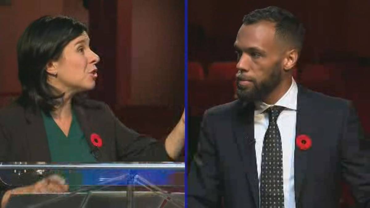 Click to play video: 'Montreal mayoral candidates clash over police funding'
