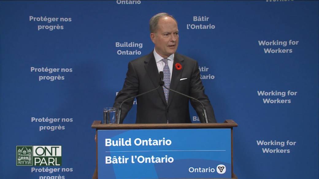 Click to Play Video: 'Ontario's Fall Economic Update Focuses on Infrastructure Projects'