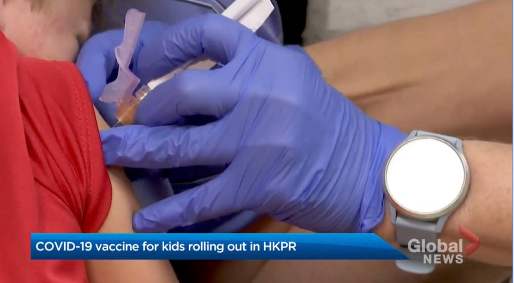Click to play video: 'COVID-19 Vaccine for Children Launched at HKPR'