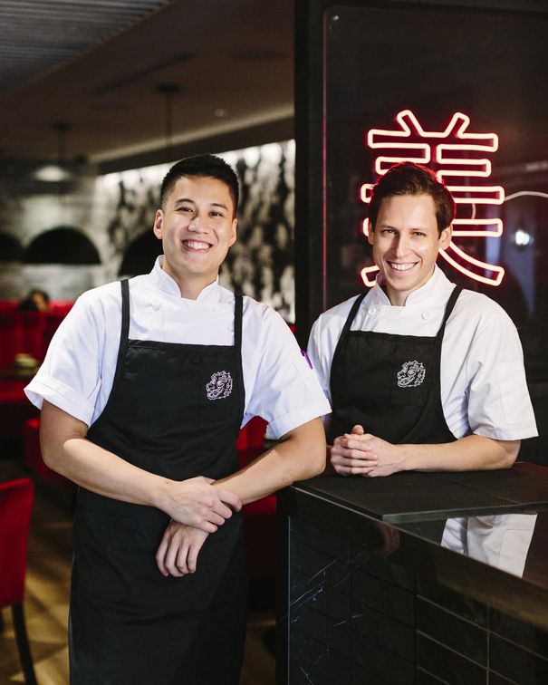 Mimi's executive sous chef, Braden Chong, and owner / executive chef, David Schwartz.