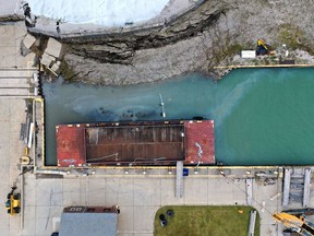 Revere Copper in Detroit has suffered another collapse on the Detroit River.  Image from November 2021.