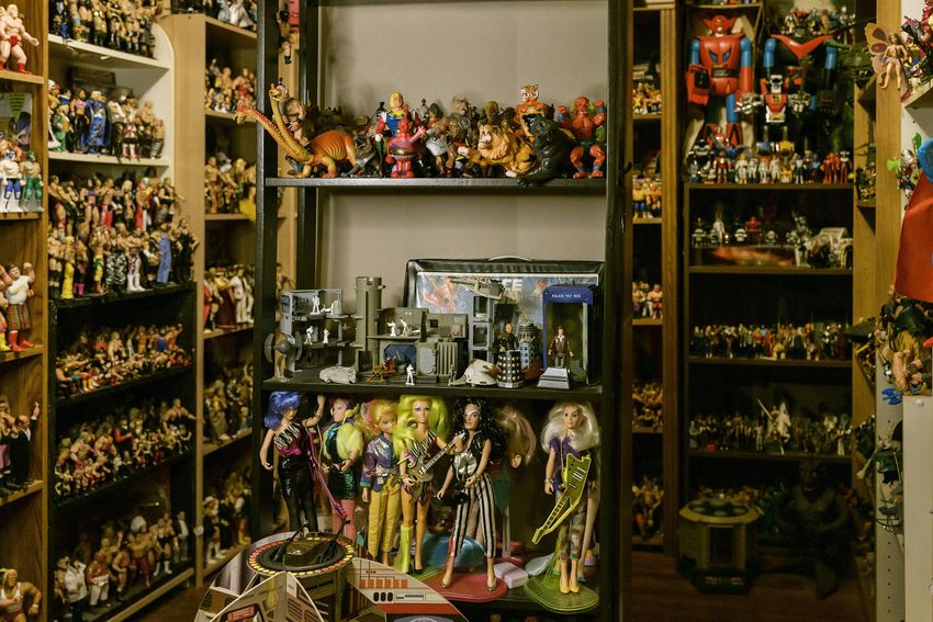 A view of some items from Chris Doyle's toy collection.